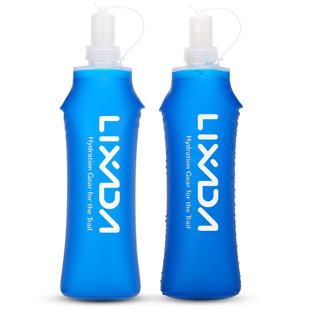 Backpacks |  Lixada 2PCS 500ml Outdoor Water Drinking Bottle Soft Folding Flask BPA Free for Running Hiking Cycling Backpacks Backpacks