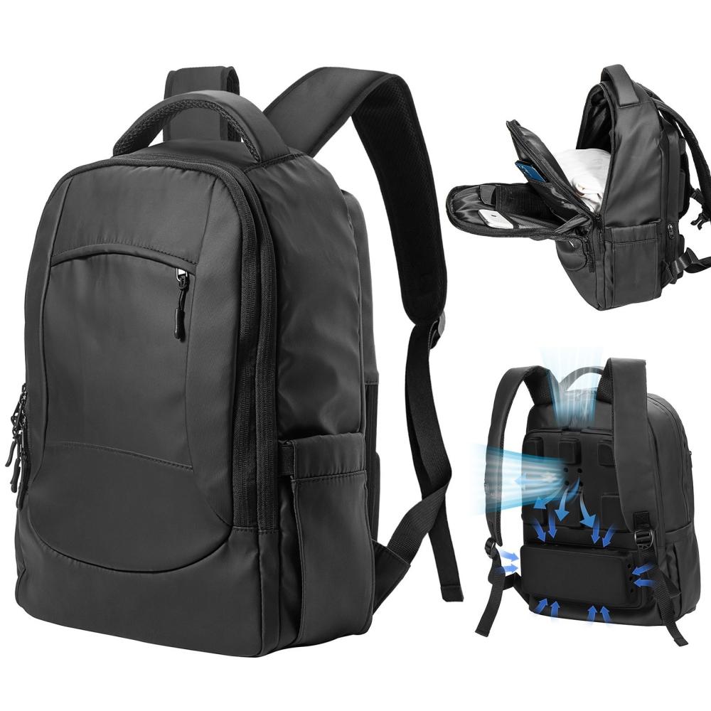 Backpacks |  Lixada Backpack with USB-Powered Cooling Fan Large-Capacity Laptop Backpack Compatible with 16-inch Laptop or Clothes Backpacks Backpacks