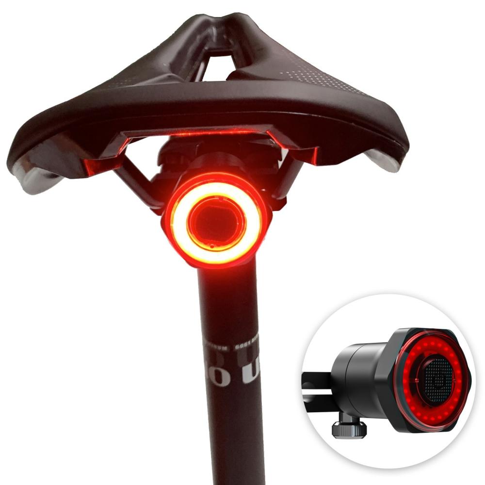 Bicycle Lights |  Smart Bike Tail Light Back Brake Light Waterproof USB Rechargeable Safety Taillight Rear Bicycle Flashlight Bicycle Lights Bicycle Lights