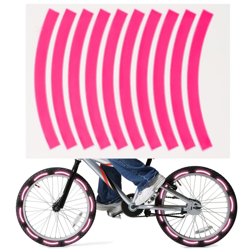 Bike Accessories |  10pcs Adhesive Reflective Tape Cycling Safety Warning Sticker Bike Reflector Tape Strip for Car Bicycle Motorcycle Scooter Wheel Rim Decoration Bike Accessories Bike Accessories