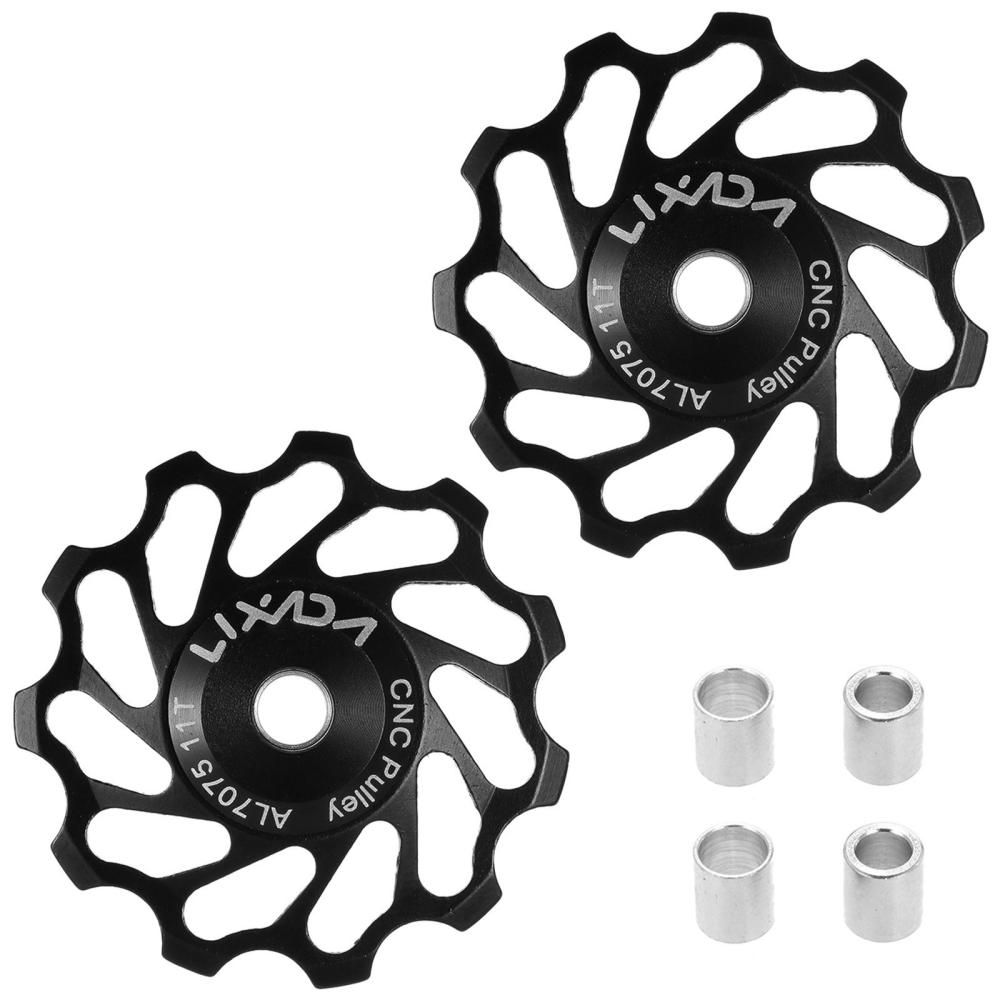 Bike Accessories |  Lixada 2pcs MTB Road Bike Ceramic Pulley 7075 Aluminum Alloy Rear Derailleur Guide Cycling Ceramics Bearing Jockey Wheels Bike Accessories Bike Accessories