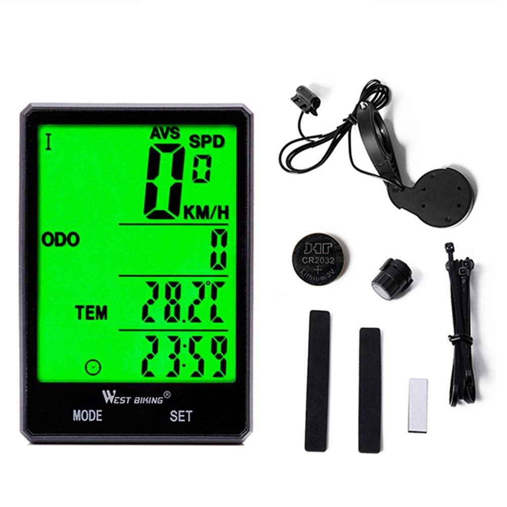 Bike Accessories |  WEST BIKING 2.8inch Large Screen Bicycle Odometer Rainproof Bike Speedometer Cycling Stopwatch Bike Accessories Bike Accessories