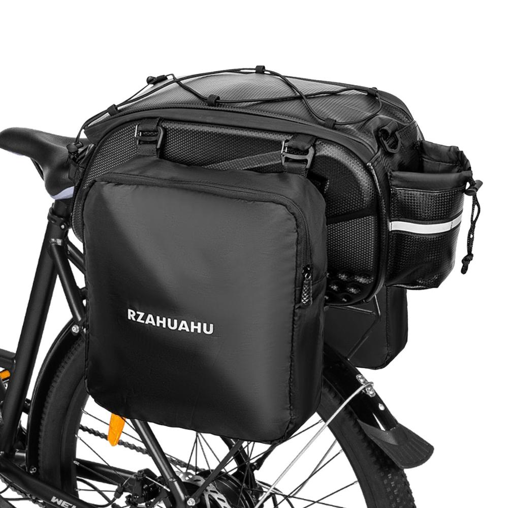 Bike Bags |  Lixada 3-in-1 Bike Rack Bag Trunk Bag Waterproof Bicycle Rear Seat Bag with 2 Side Hanging Bags Bike Bags Bike Bags