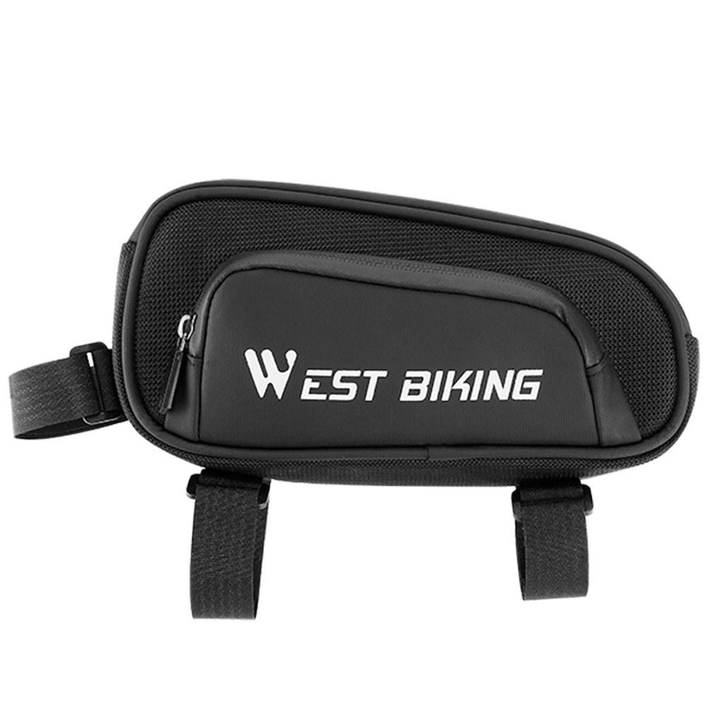 Bike Bags |  WEST BIKING 1.5L Bicycle Bag Bike Frame Fronttube Bag Bicycle Front Frame Bag Waterproof Smooth Zipper Cycling Bag Bike Bags Bike Bags