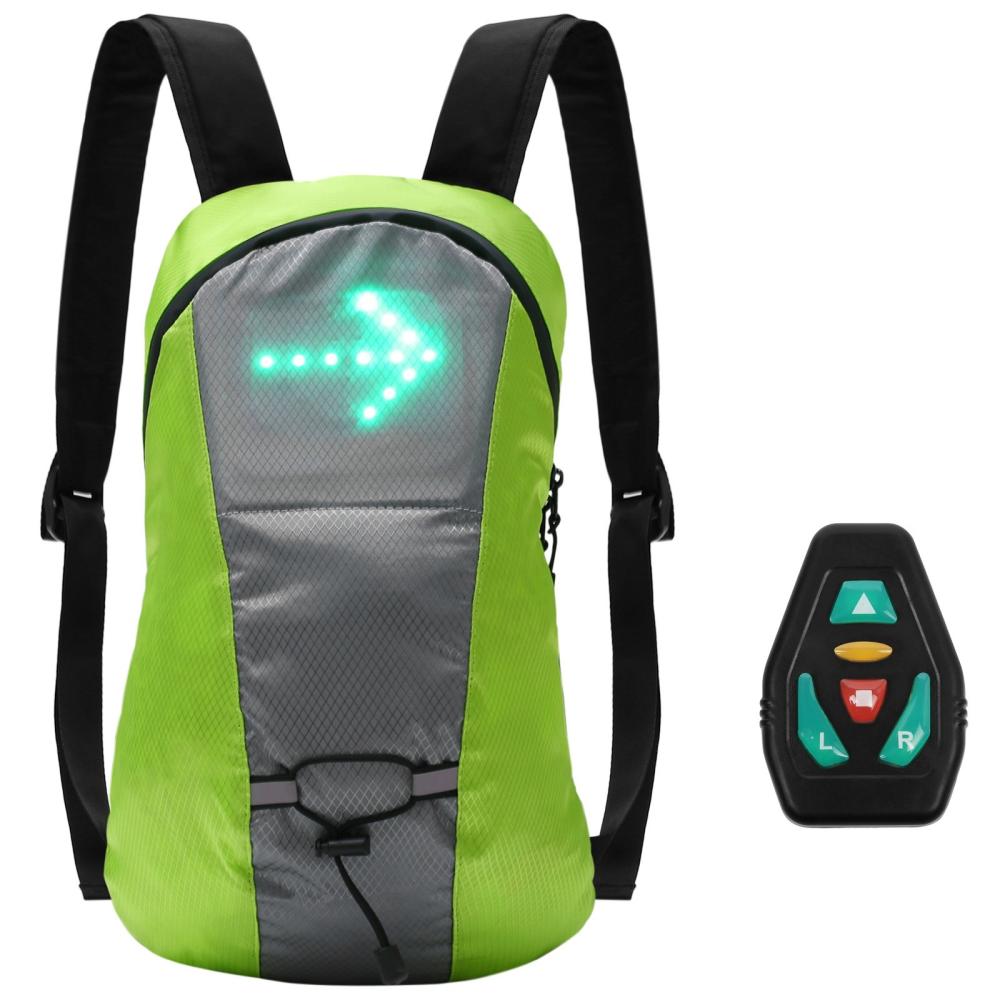 Bike Bags |  Wireless LED Signal Light Direction Indicator USB Rechargeable LED Turn Signal  Backpack Attached Light Bike Bags Bike Bags