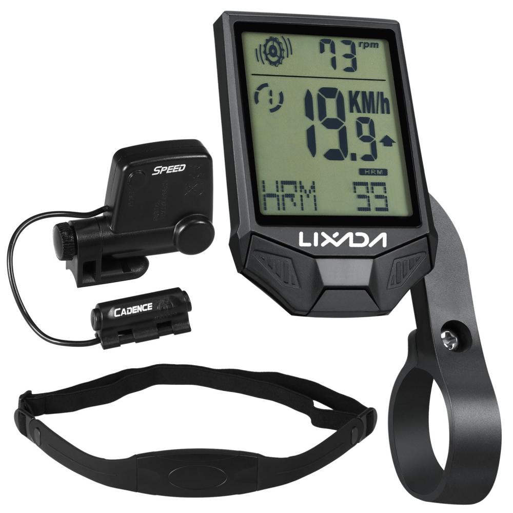 Bike Computer |  Lixada XH-BC335-LCD Cycling Wireless Computer with Heart Rate Sensor Cycling Bike Computer