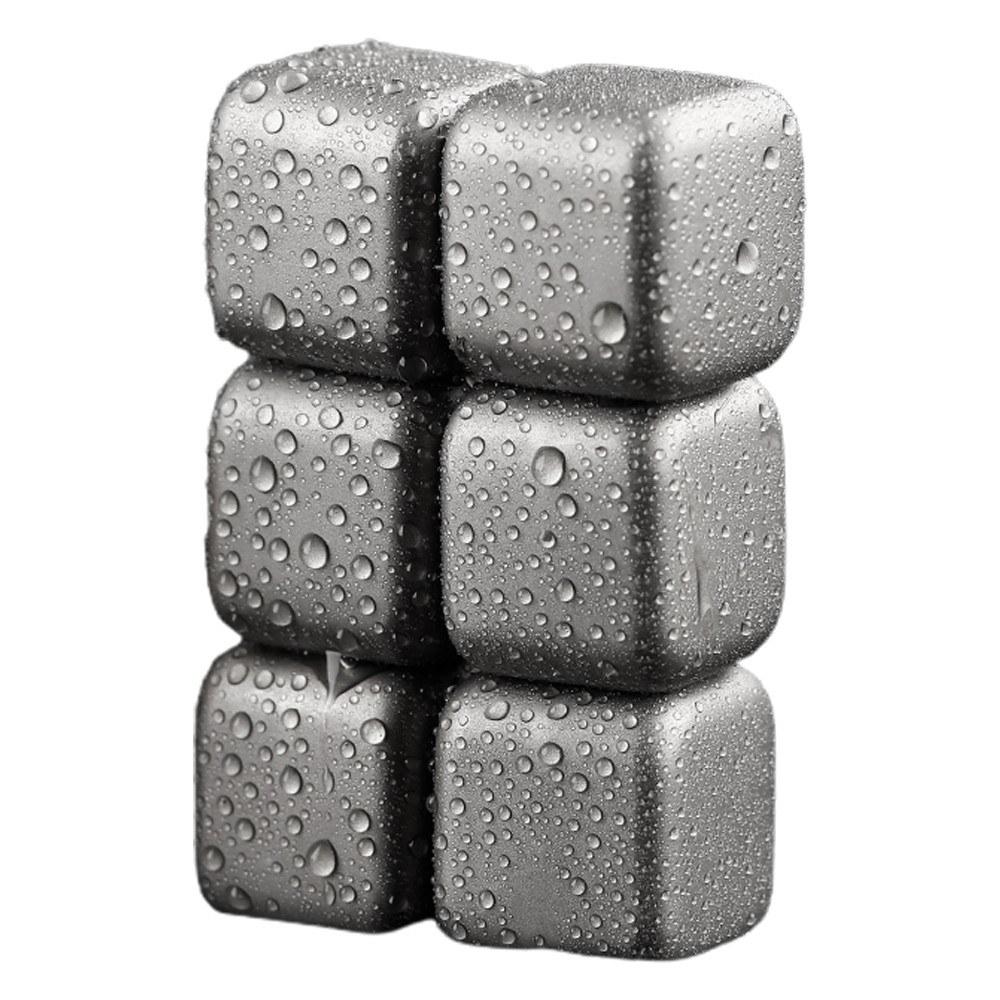 Camp Kitchen |  Ti Whiskey Stones Set Reusable Ti Metal Ice Cubes Non-Melting Refreezable Chilling Rocks for Whiskey and Other Drinks Camp Kitchen Camp Kitchen