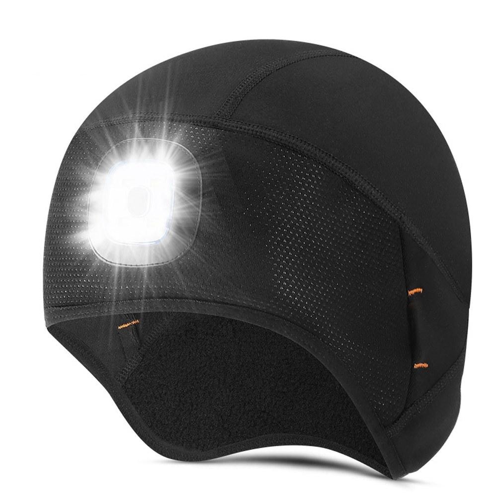 Cycling Wear |  Outdoor Night Run Cap with Detachable Light Fishing Cycling Washable Hat Cycling Black