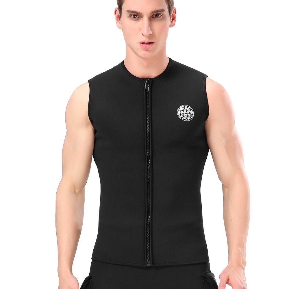 Diving |  3mm Neoprene Wetsuit Top Vest Thermal Warm Sleeveless Vest for Diving Surfing Swimming Sailing Diving Black