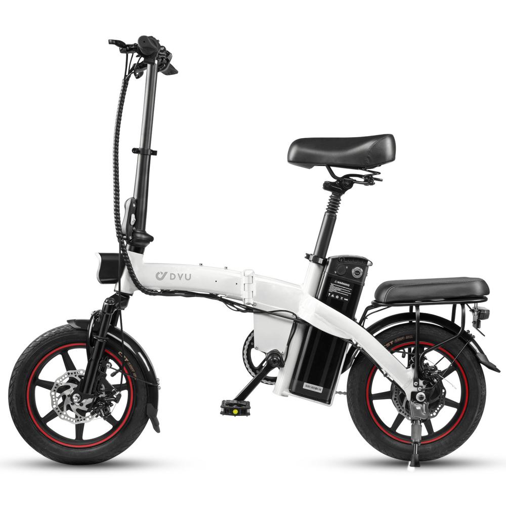 Electric Bikes |  DYU A5 14 Inch 350W brushless motor Folding Electric Bicycle Power Assist Moped E Bike Cycling Black/ White