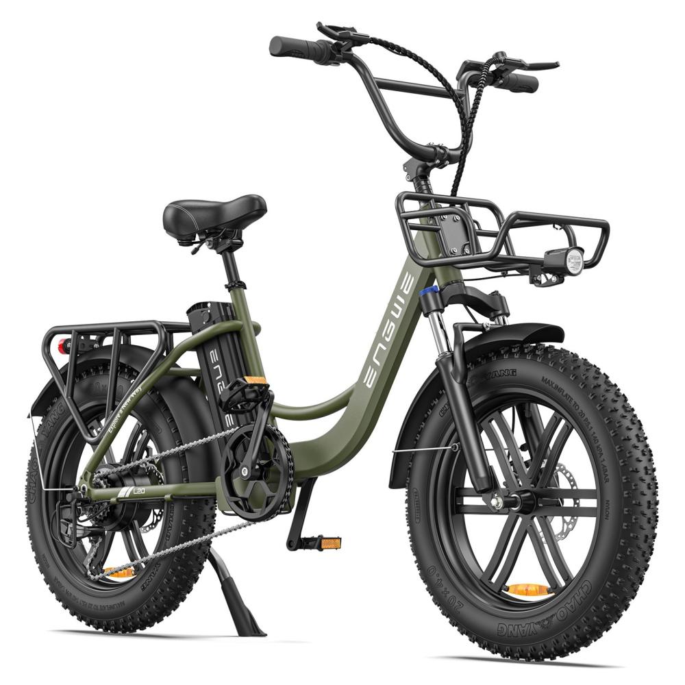 Electric Bikes |  ENGWE L20 20×4.0 Inch Fat Tire 250W Motor Urban/Mountain E-bike Front Suspension Electric Bicycle 140KM Range Cycling Black/White/Red/Grey