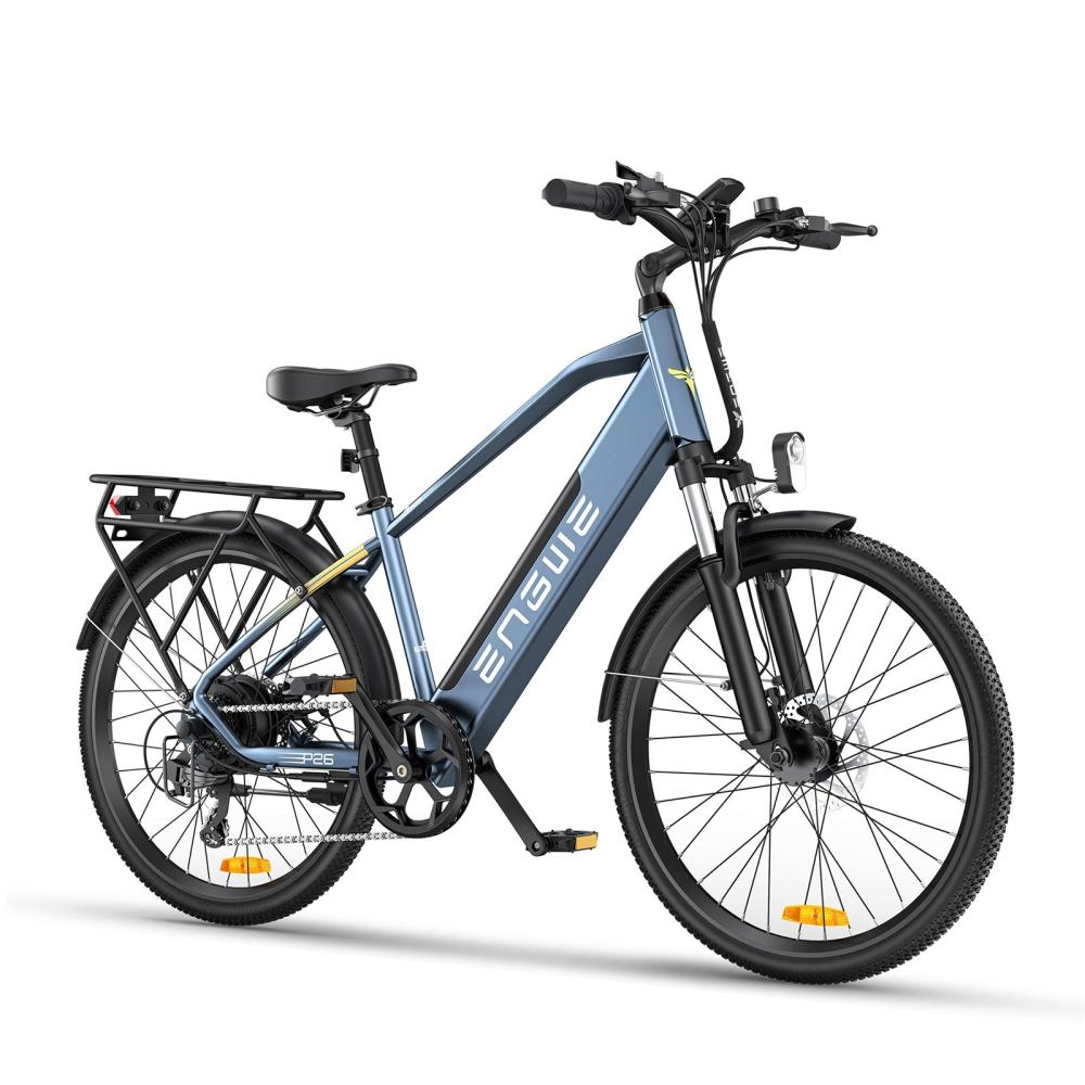 Electric Bikes |  ENGWE P26 26*1.95in 250W Electric Bicycle 100KM Range E-bike 36V 17AH Lithium Battery Cycling Black & Grey