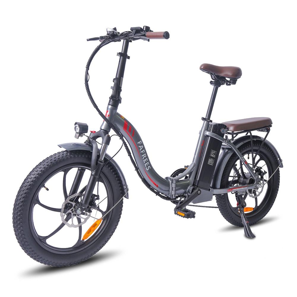 Electric Bikes |  FAFREES F20 Pro 20″x3″ Fat Tire 250W Brushless Motor Folding Electric Bike 120-150km Power Assistance Range Cycling Blue / Purple / Lake Blue / Grey