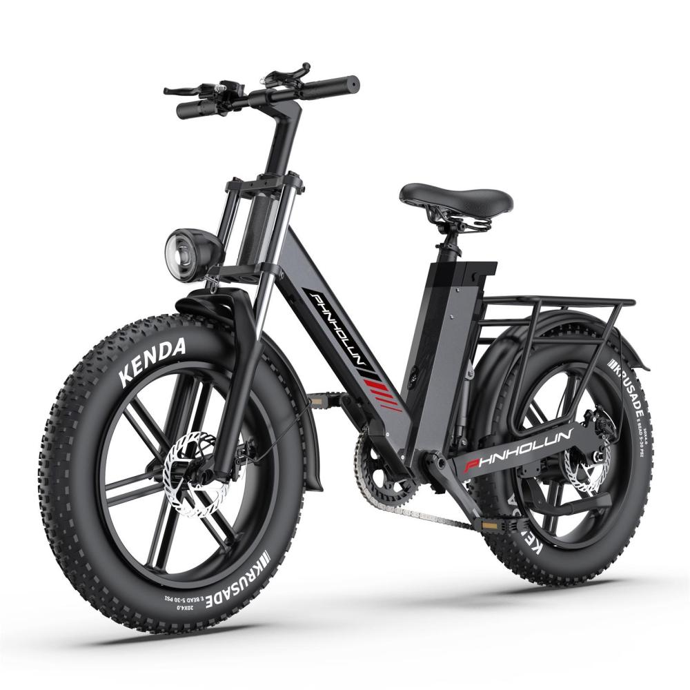 Electric Bikes |  PHNHOLUN C6 Pro Electric Bike 20*4.0 inch Low-Pressure Fat Tires 750W Motor 48V 17Ah Detachable Battery 50KM Range IP76 Waterproof Cycling Electric Bikes