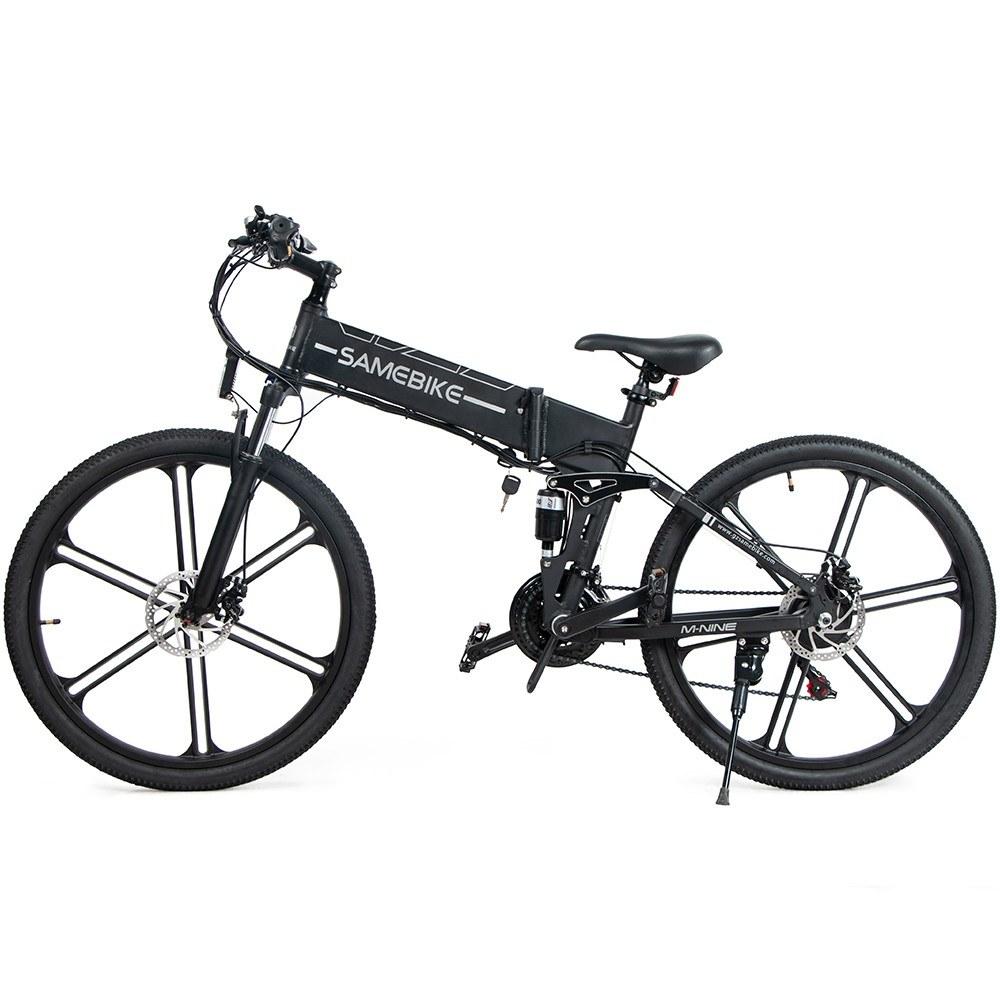 Electric Bikes |  Samebike LO26-II Folding Electric Bike 48V 500W 10AH Battery Max Speed 35km/h Cycling Black/ White