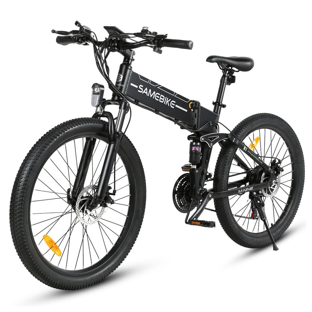 Electric Bikes |  Samebike LO26-II-FT Spoke Wheel Version 26Inch 750W M-NINE Folding Mountain Ebike Cycling Black/ White