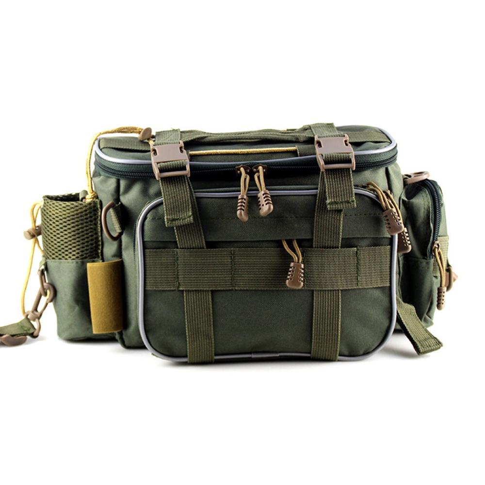 Fishing Boxes & Bags |  Fishing Tackle Bag Fishing Gear Storage Bag Organizer Waist Bag Messenger Bag Handbag Fishing Black / Army Green / Camouflage