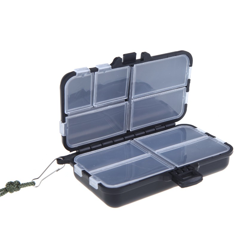 Fishing Boxes & Bags |  Fishing Tackle Box Fly Fishing Box Spinner Bait Minnow Popper 9 Compartments Fishing Black