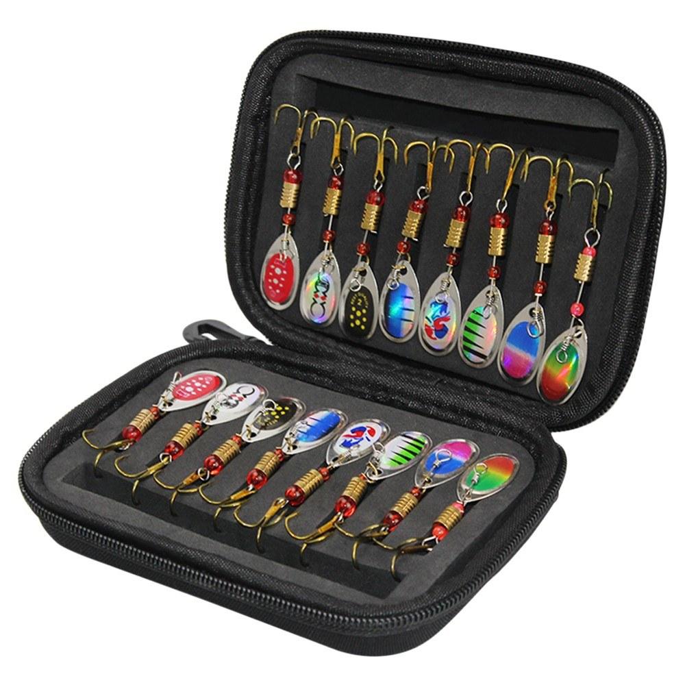 Fishing Lures |  16pcs Fishing Spoons Lures Metal Baits Set for Trout Bass Casting Spinner Fishing Bait with Storage Bag Case Fishing Fishing Lures