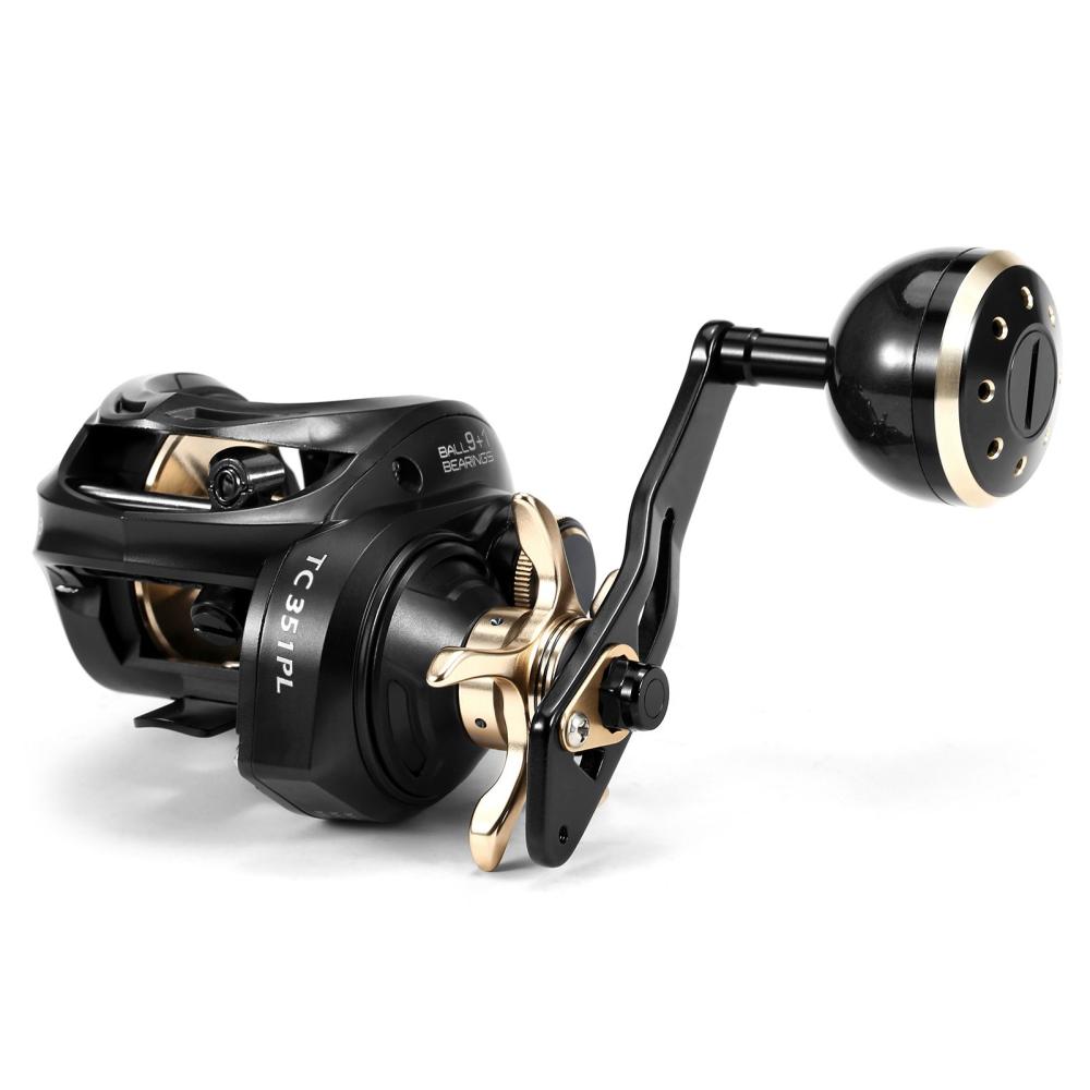 Fishing Reels |  Carbon Fiber Baitcasting Reel 9+1BB Fishing Reel High Speed 6.3: 1 Gear Ratio Magnetic Brake System Baitcaster Reel For Right Hand Fishing Black