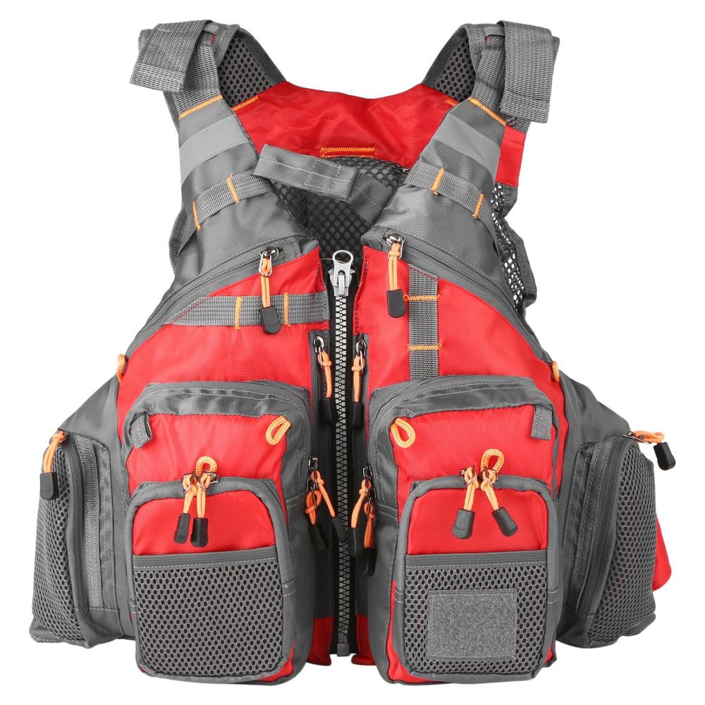 Fishing Wear |  Aomiun Outdoor Breathable Padded Fishing Life Vest Superior 209lb Bearing Life Safety Jacket Swimming Sailing Waistcoat Utility Vest Floatation Floating Device Fishing Fishing Wear