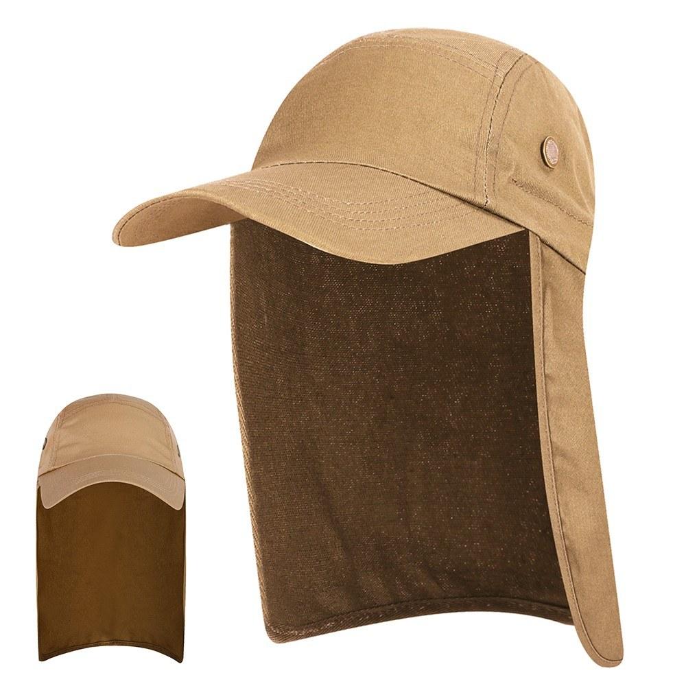 Fishing Wear |  Men UPF 50+ Sun Protection Cap Fishing Black / Dark Blue / Army Green / Beige / Khaki