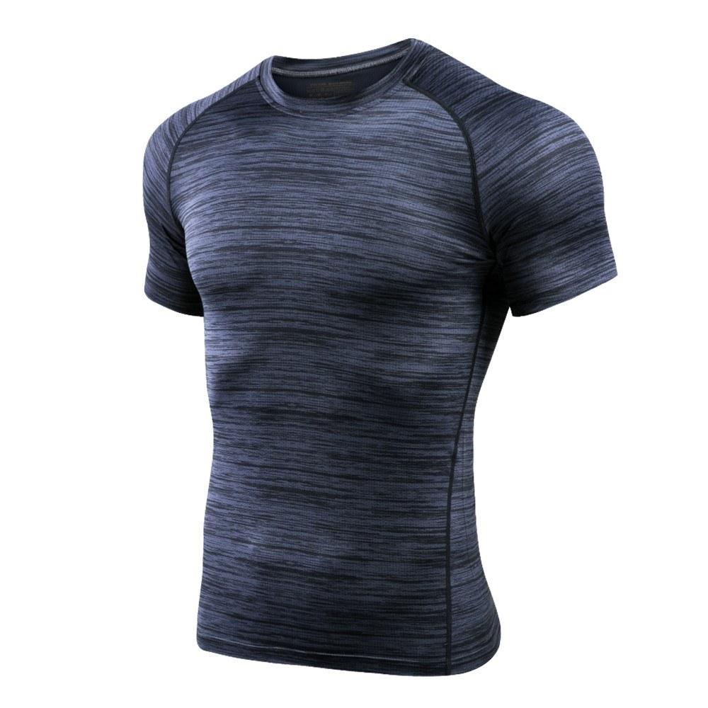 Fitness Wear |  Lixada Athletic Compression T shirt Fitness Wear Blue / Green / Orange / Grey