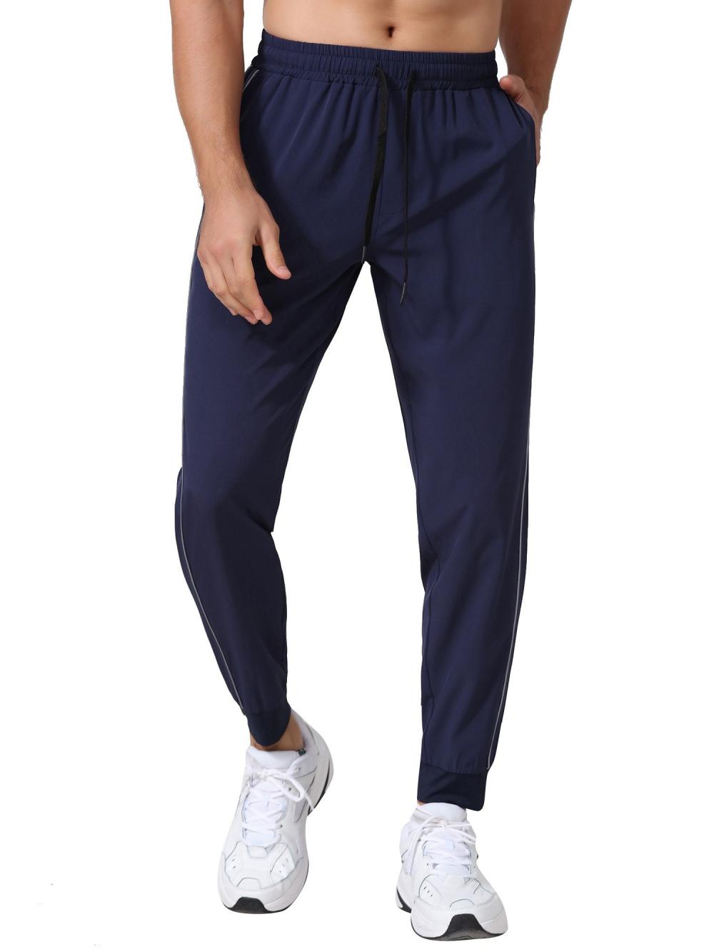 Fitness Wear |  Men Jogger Pants Sweatpants with Pockets Reflective Straps Running Workout Athletic Joggers Fitness Wear Black / Dark Blue