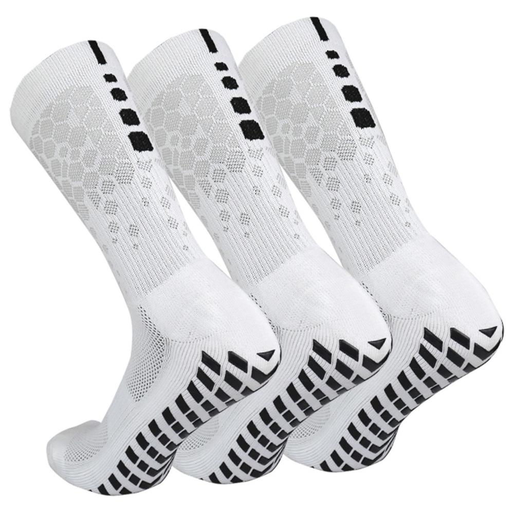 Football & Equipment |  3 Pairs Non-Slip Football Socks for Men and Women Breathable Athletic Socks with Grippers for Football Basketball Yoga Running Cycling Ball Games Football & Equipment