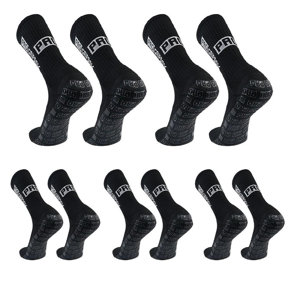 Football & Equipment |  Sports Socks High Elasticity Football Socks with Non-Slip Grip for Men and Women Size 39-46 Ideal for Sports like Football Basketball and Running in Black or White Ball Games Black/ White