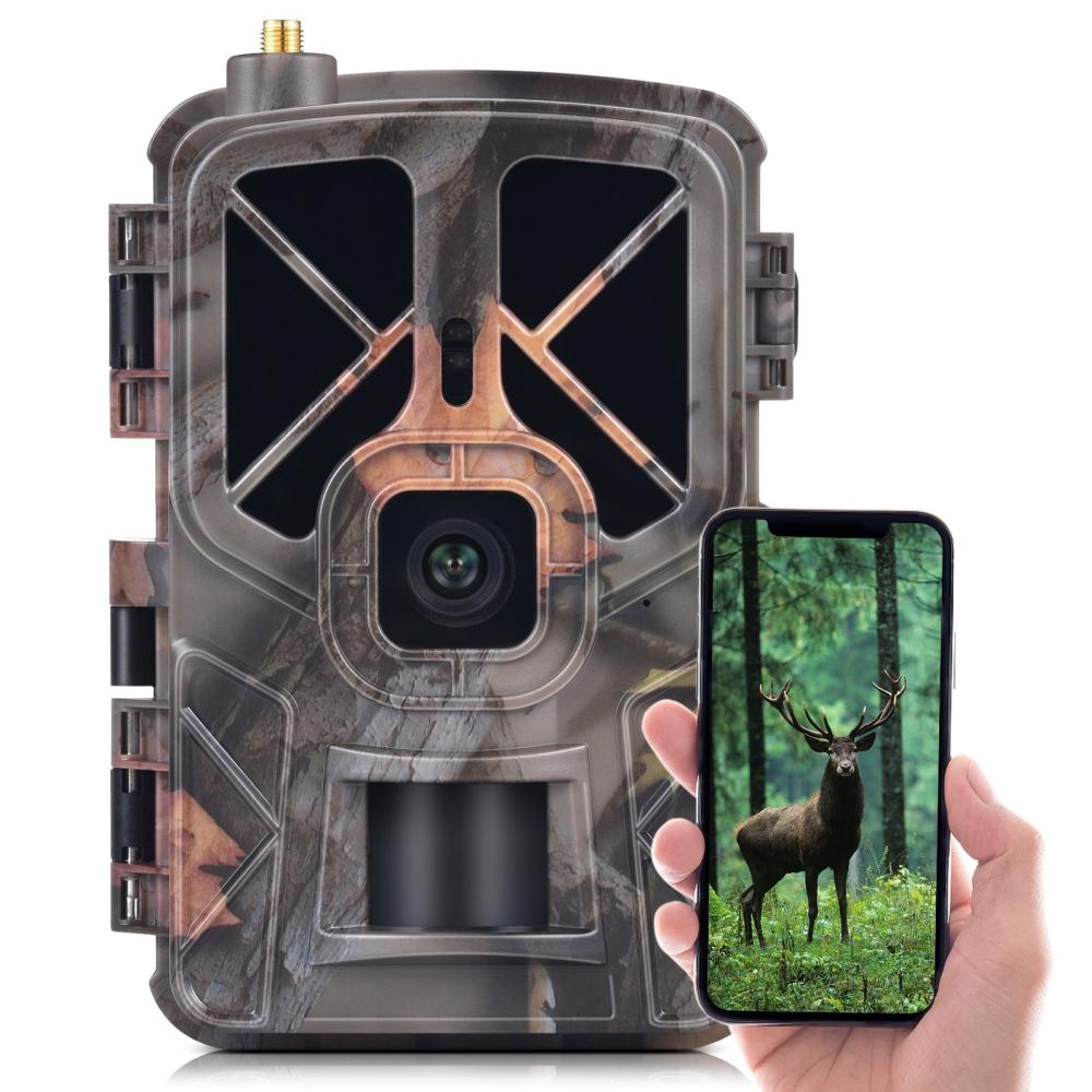 Hunting Cameras |  2.4″ TFT Color Screen 4G/LTE Hunting Camera Wireless 30MP Trail and Game Camera Outdoor Infrared Night Vision Wildlife Animal Scouting Farm Security Camera Hunting Hunting Cameras