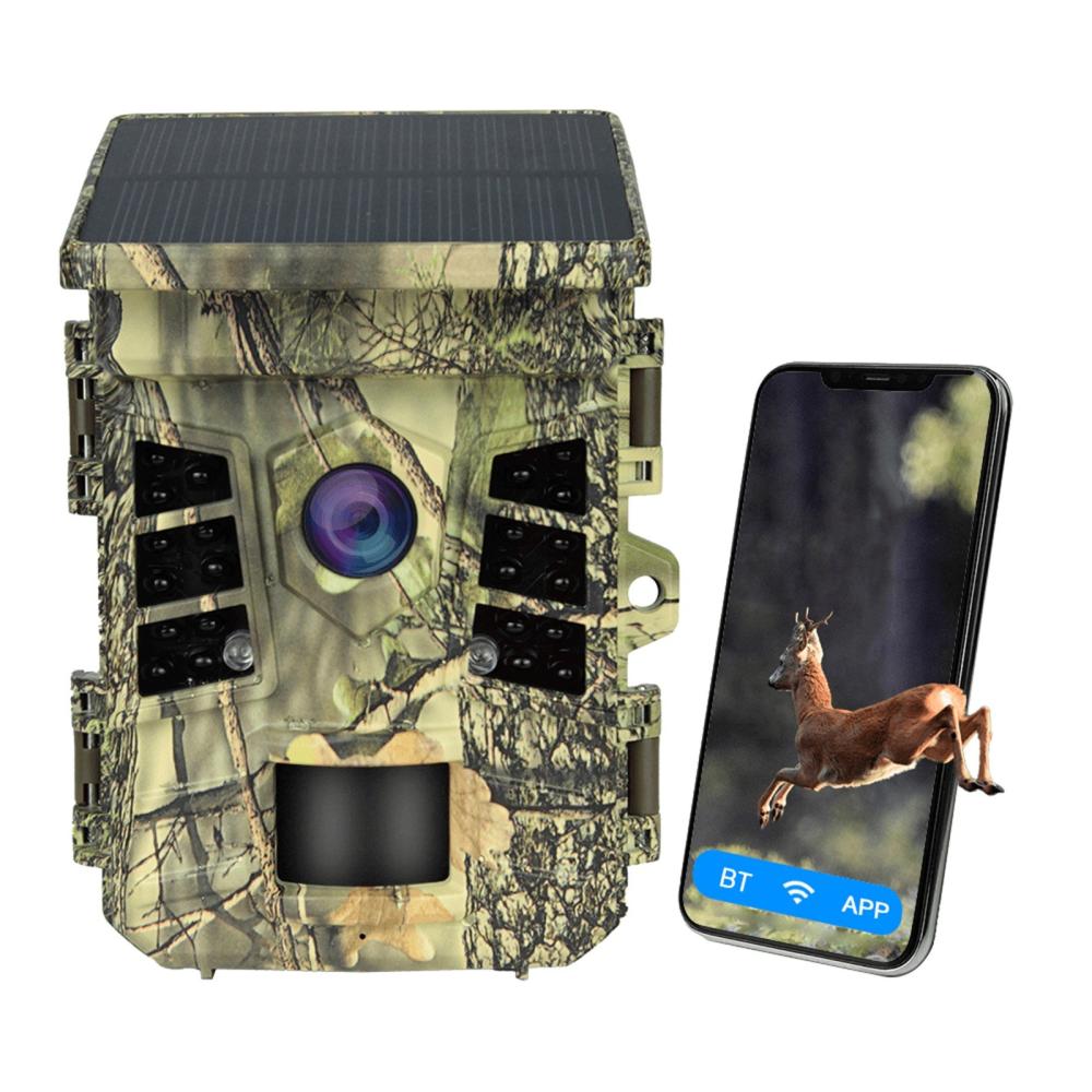 Hunting Cameras |  TFT 2.0 inch Display Solar Energy 1080P 16MP Night Vision IP66 Waterproof BT WiFi APP Infrared Hunting Cameras Hunting Camouflage