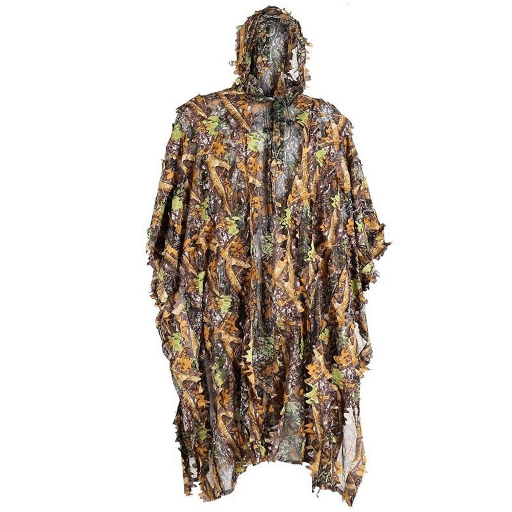 Others |  Ghillie Suits for Men Hunting 3D Leaves Camouflage Ghillie Poncho Camo Cape Cloak Stealth Ghillie Suit Military CS Woodland Hunting Poncho Hunting Others