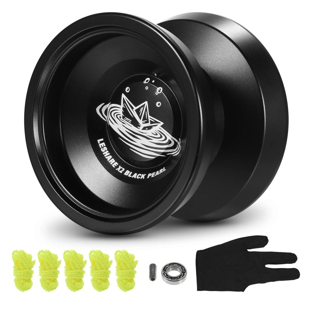 Others |  LESHARE Aluminum Yoyo Ball Competitive Yo Yo with Bearing Strings and Glove Others Black / Black & Silver / Black & Golden / Blue / Purple & Blue