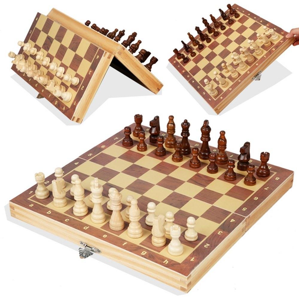 Others |  Outdoor Portable Magnetic Wooden International Chess Set with Felted Others Others