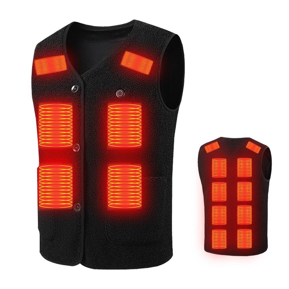 Others |  Outdoor USB Heating Vest Warming Vest Winter Flexible Electric Thermal Clothing Fishing Hiking Warm Clothes Others Black