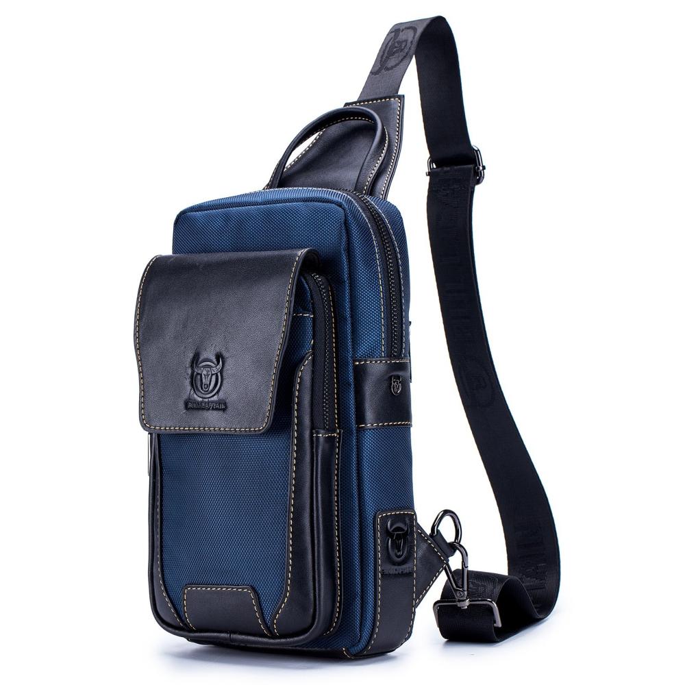 Others Travel Accessories |  Men Leather Sling Bag Casual Chest Bag Pack Crossbody Bag Sling Backpack Travel Shoulder Backpack Others Travel Accessories A / B / C