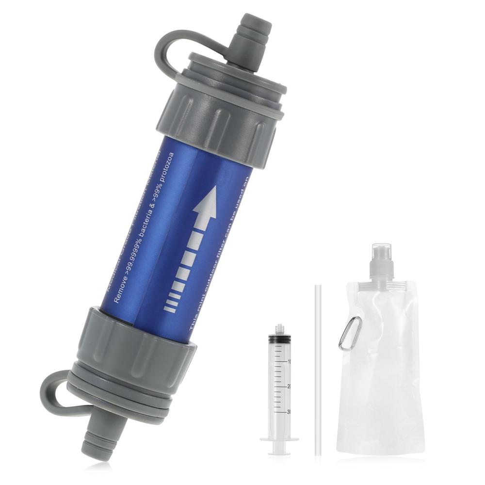 Outdoor Appliances |  Outdoor Water Filtration System Water Filter with Drinking Pouch & Straw Camping & Hiking Outdoor Appliances