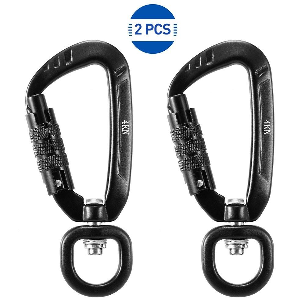 Outdoor Tools |  2pcs Swivel Carabiner Clip Camping & Hiking Outdoor Tools