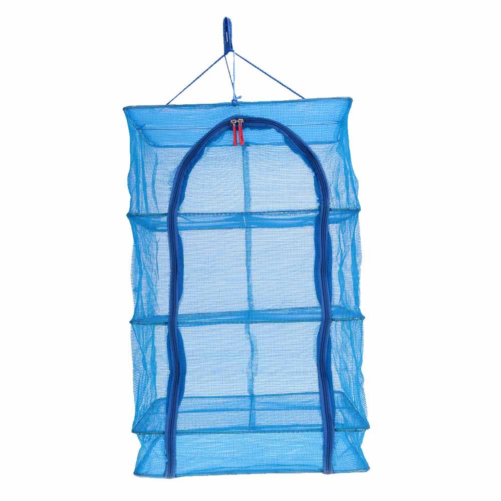 Outdoor Tools |  40 * 40 * 65cm 4 Layers Vegetable Fish Dishes Mesh Hanging Drying Net Camping & Hiking Blue