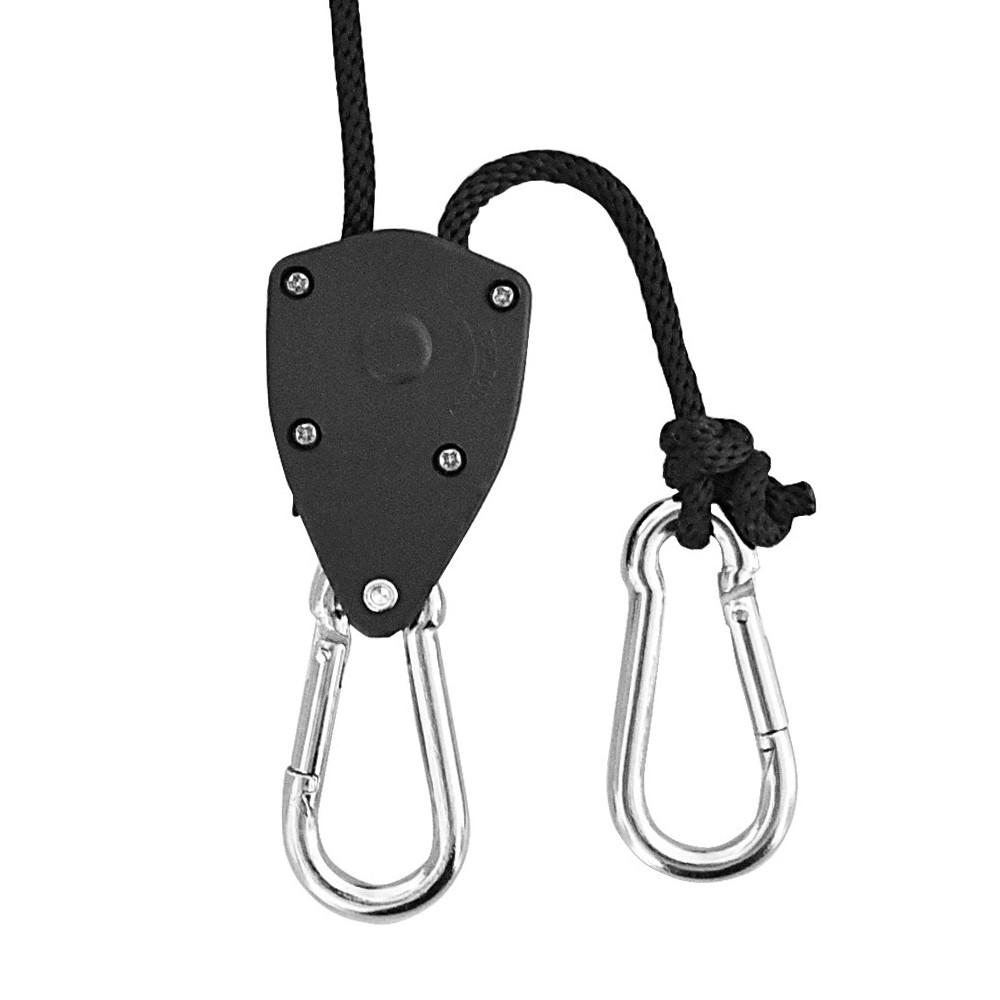 Outdoor Tools |  4pcs Pulley Ratchets Heavy Duty Rope Clip Hanger Adjustable Lifting Pulley Lanyard Hanger Kayak And Canoe Boat Bow Rope Lock Tie Down Strap Camping & Hiking Outdoor Tools