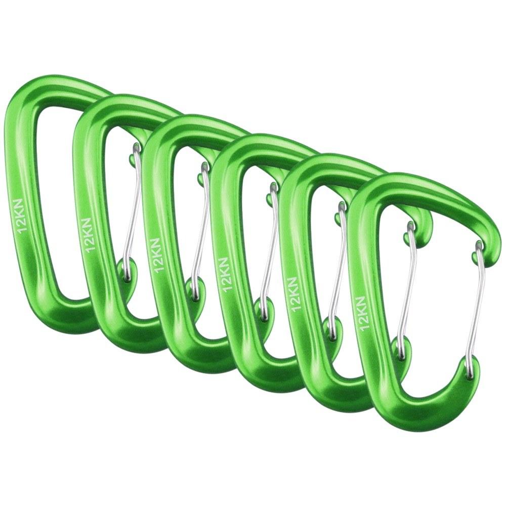 Outdoor Tools |  6 PCS Carabiner 12KN Heavy Duty Carabiner Clips for Hammocks Camping Hiking Backpacking Camping & Hiking Black/Orange/Silver/Blue/Green/Multi