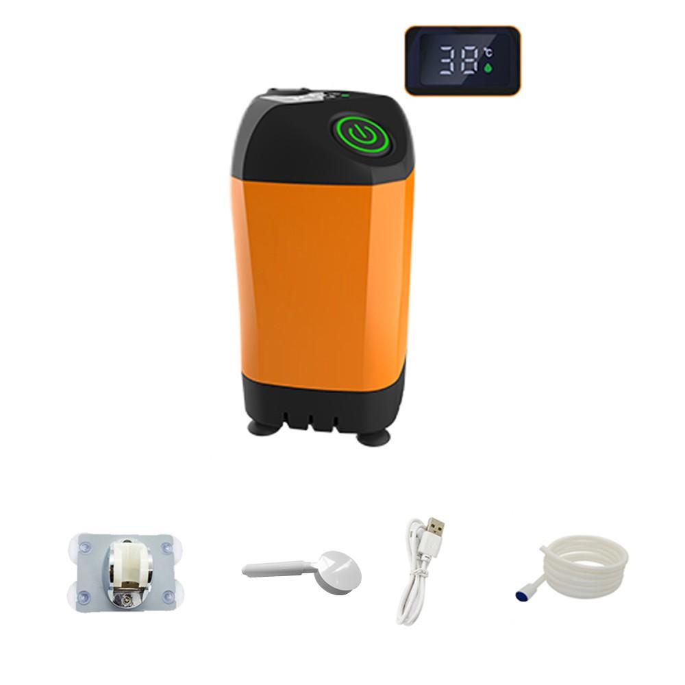 Outdoor Tools |  Outdoor Portable Electric Shower Pump IPX7 Waterproof with Digital Display Camping & Hiking Blue/ Orange