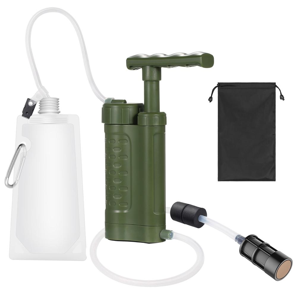 Outdoor Tools |  Portable Outdoor Water Purifier Emergency Survival Gear Water Filter with Straw Camping & Hiking Black / Orange / White