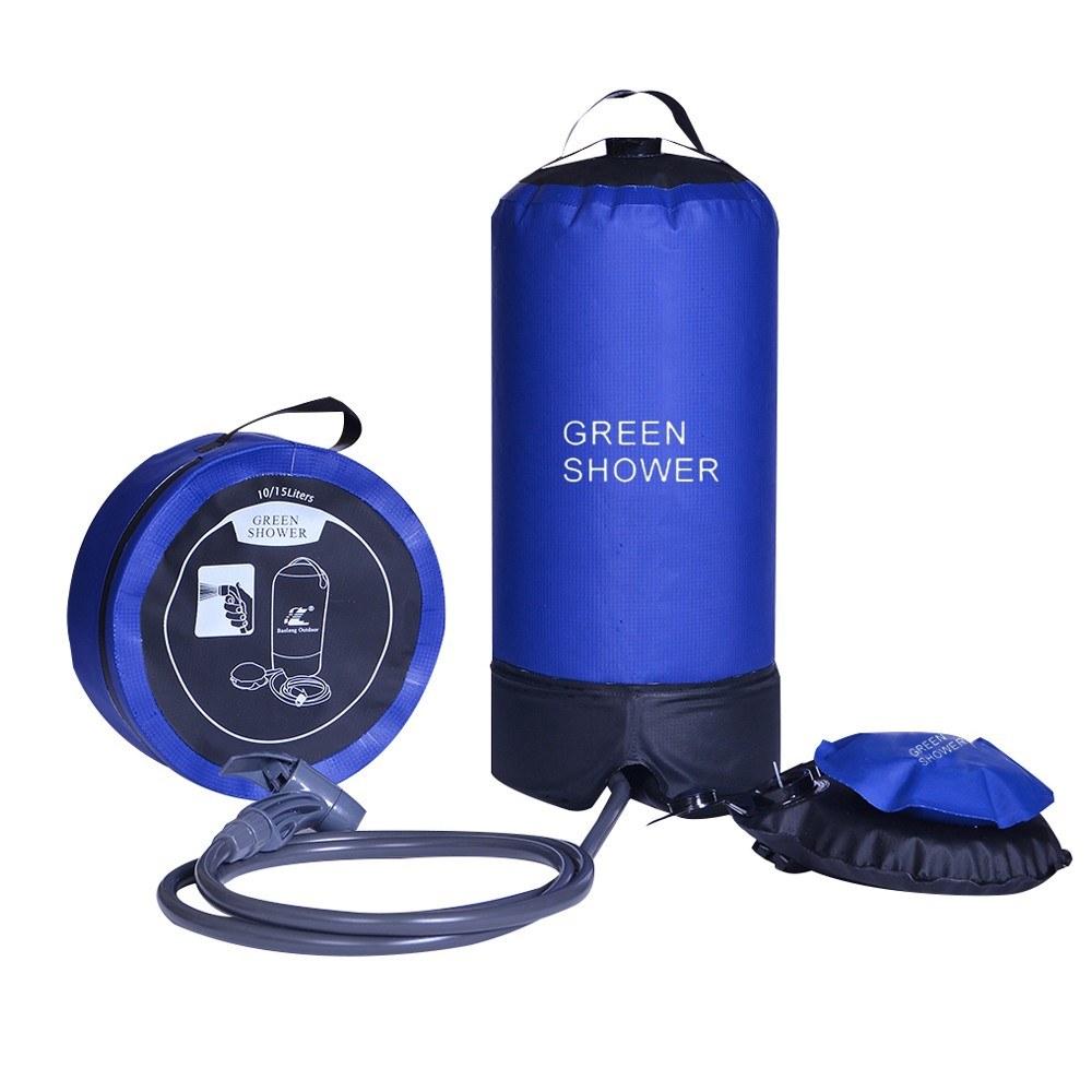 Outdoor Tools |  PVC Pressure Shower Camping & Hiking Blue