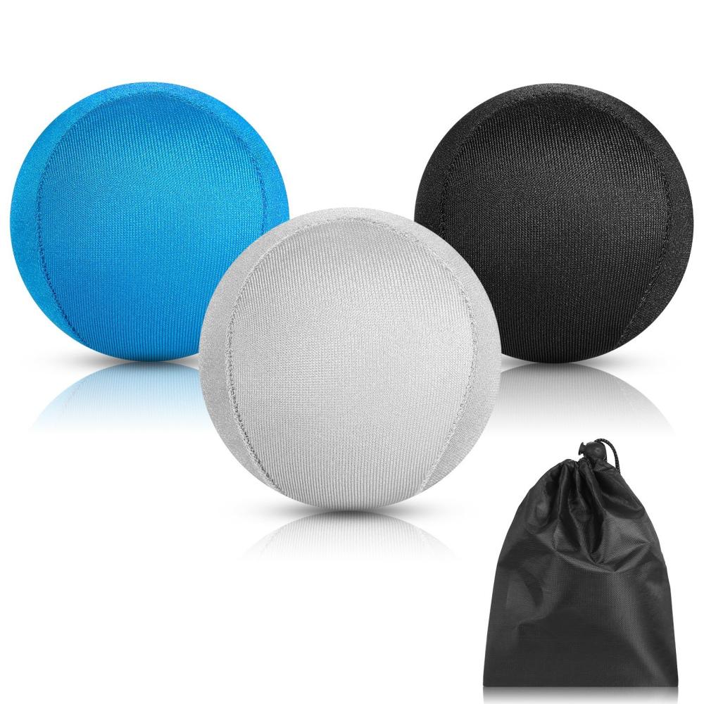 Physical Fitness |  3pcs Hand Trainer Balls Finger Trainer Ball for Stress Relief Strength Training Physical Fitness 3Pcs Grey / 3Pcs Black / 3Pcs Blue / Grey&Black&Blue