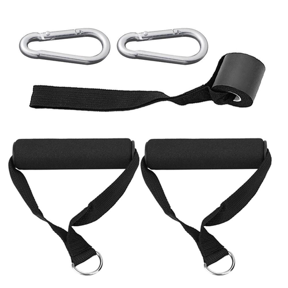 Physical Fitness |  5pcs Exercise Set Workout Handles Door Anchor Carabiner Hooks for Exercise Resistance Bands Cable Machines Physical Fitness Physical Fitness