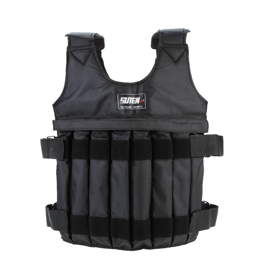 Physical Fitness |  Adjustable Weighted Vest Exercise Training Waistcoat Weight loading Sand Clothing Physical Fitness Black