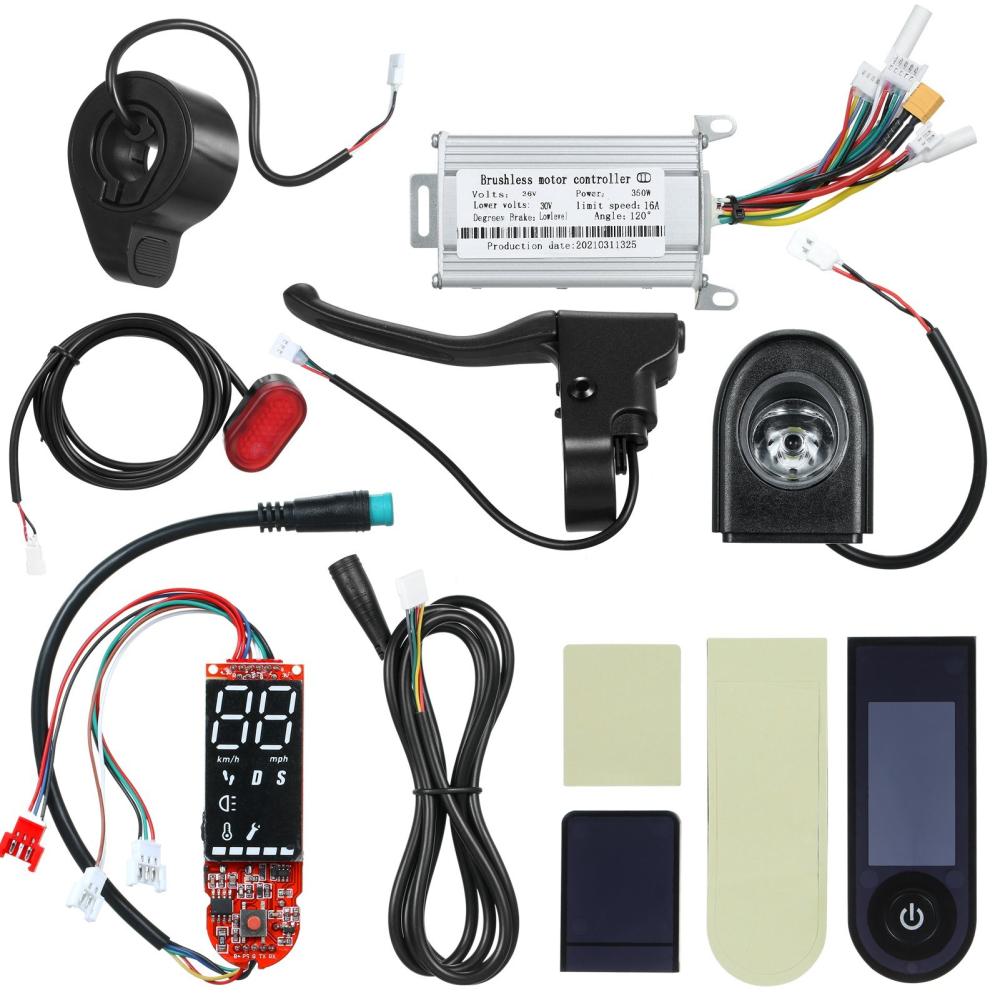 Scooters Accessories |  Electric Scooter 30V 350W Brushless Motor Controller Set with Digital Display Headlight Taillight Electric Scooter Accessory Replacement Outdoor Recreation Scooters Accessories