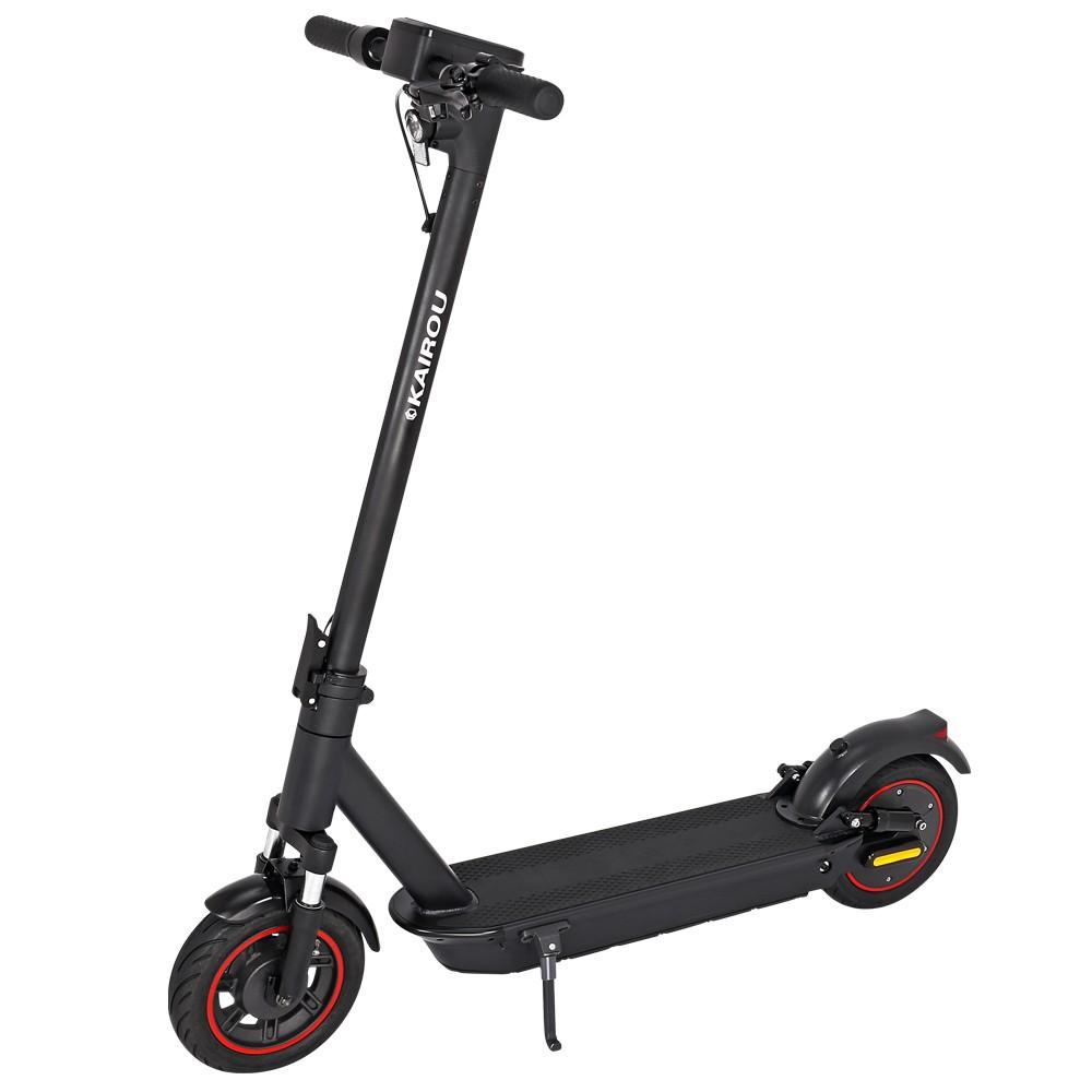 Scooters & Wheels |  KAIROU HR18 PRO E-scooter 10 inches Tire 500W Motor 48V 15AH Battery Foldable Electric Scooter 40-50KM Range Outdoor Recreation Black